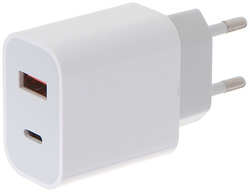 Зарядное устройство Red Line NQC-13 Tech USB + USB Type-C 2.4A PD 20W White УТ000024925