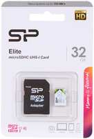 Карта памяти 32Gb - Silicon Power Elite MicroSDHC Class 10 UHS-I SP032GBSTHBU1V21SP с адаптером SD
