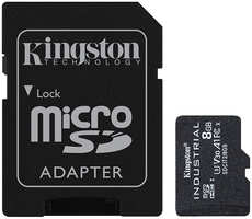 Карта памяти 8Gb - Kingston Micro Secure Digital HC UHS-I U3 Class 10 SDCIT2 / 8GB с переходником под SD