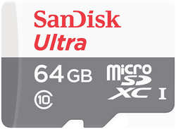 Карта памяти 64Gb - SanDisk Micro Secure Digital XC UHS-I SDSQUNR-064G-GN3MN