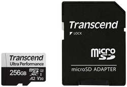 Карта памяти 256Gb - Transcend MicroSDXC 340S Class 10 UHS-I U3 V30 A2 TS256GUSD340S с адаптером SD