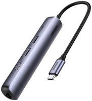 Хаб Ugreen CM418 Silver USB-C to 2xUSB 3.0+HDMI+RJ45 Ethernet Adapter+PD 10919 10919_