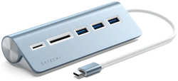Хаб USB Satechi Type-C Aluminum USB Hub - Micro/SD Card Reader ST-TCHCRB