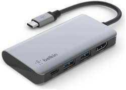 Хаб USB Belkin Multiport Adapter 4-in-1 2xUSB-A 3.0/HDMI AVC006btSGY