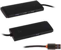 Хаб USB Baseus Lite Series 4-Port USB-A HUB USB-A - 4xUSB 3.0 1m Black WKQX030101