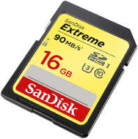 Карта памяти 16Gb - SanDisk - Extreme Secure Digital HC Class 10 90MB / s UHS-I U3 SDSDXNE-016G-GNCIN