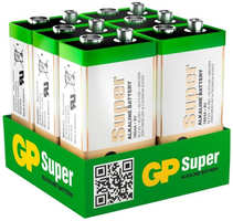 Батарейка Крона - GP Super Alkaline 9V 1604A-5CRB6 72 / 720 (6 штук) 1604A- 5CRB6 72 / 720