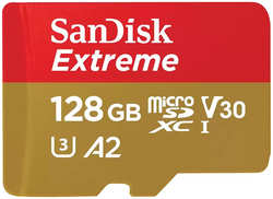 Карта памяти 128Gb - SanDisk Extreme Micro Secure Digital XC Class 10 UHS-I A2 C10 V30 U3 SDSQXAA-128G-GN6MN