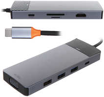Хаб USB Wiwu Linker A921HV 9-in-1 USB-C Grey 6976195094046