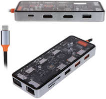 Хаб USB Wiwu Cyber CB012 12-in-1 USB-C Space Grey 6936686411752