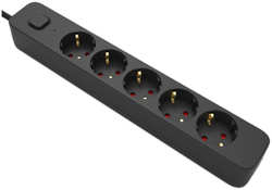 Сетевой фильтр Гарнизон 5 Sockets 3m Black EPS-5-B-3