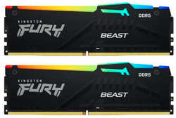 Модуль памяти Kingston Fury Beast RGB Black DDR5 DIMM 5600Mhz PC48000 CL36 - 32Gb (2x16Gb) KF556C36BBEAK2-32
