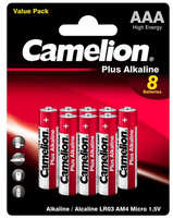 Батарейка ААА - Camelion Plus Alkaline LR03-BP5+3 (8 штук)
