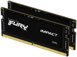 Модуль памяти Kingston Fury Impact DDR5 SO-DIMM 6400MHz PC-48000 CL38 - 32Gb (2х16Gb) KF564S38IBK2-32 Fury Impact KF564S38IBK2-32