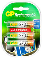 Аккумулятор АА - GP 2650mAh 270AAHC4 / 2-2CR6 (6 штук)