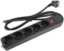 Сетевой фильтр Perfeo Real Power 5 Sockets 3m Black PF_E1501