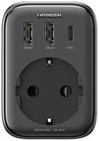 Зарядное устройство Ugreen CD314 DigiNest Outlet Extender Converter 2xUSB-A + USB-C EU / USA Black 15289