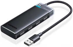 Хаб USB Ugreen CM653 4-Port USB-A Hub Black 15548