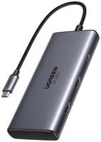 Конвертер Ugreen CM498 USB-C - 2xUSB-A 3.0+USB-C 3.0+2xHDMI+PD 15852