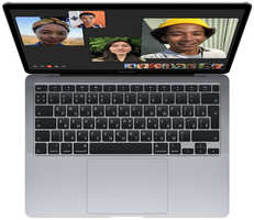 Ноутбук APPLE MacBook Air 13 (2020) (Английская раскладка клавиатуры) Silver MGN93 (Apple M1/8192Mb/256Gb SSD/Wi-Fi/Bluetooth/Cam/13.3/2560x1600/Mac OS)