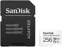 Карта памяти 256Gb - SanDisk Micro Secure Digital XC 256Gb Class 10 UHS-3 SDSQQNR-256G-GN6IA с переходником под SD