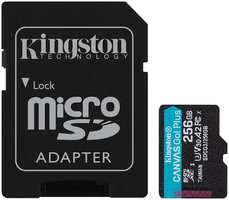 Карта памяти 256Gb - Kingston Canvas Go! Micro Secure Digital HC Class10 UHS-I Canvas Select + SD Adapter SDCG3 / 256GB с переходником под SD