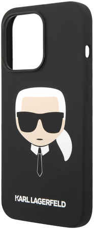 Чехол-накладка Karl Lagerfeld iPhone 14 Pro Max Magsafe Liquid Silicone Case Karl's Head KLHMP14XSLKHBK