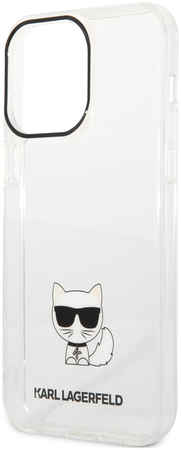 Чехол-накладка Karl Lagerfeld iPhone 14 Pro Max Choupette Body Logo and Camera Outline KLHCP14XCTTR