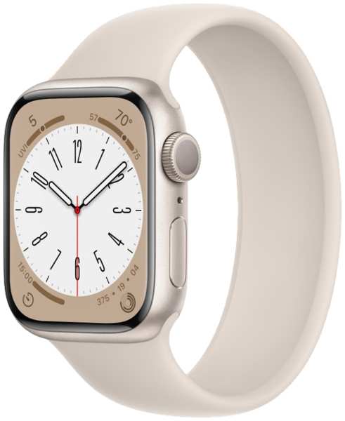 Часы Apple Watch Series 8 GPS 41мм MNU93 корпус из алюминия сияющая звезда + ремешок Сияющая звезда 23046452