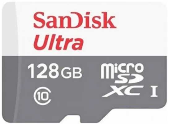 Карта памяти MicroSDXC SanDisk Ultra 128 GB Class 10 UHS-1 Черно-белая (SDSQUNR-128G-GN6MN) 23049573