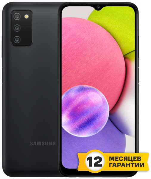 Смартфон Samsung Galaxy A03s 4/64Gb LTE Dual sim Черный (SM-A037FZKGS) 23134022