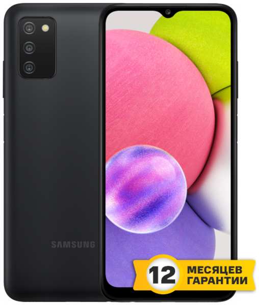 Смартфон Samsung Galaxy A03s 3/32Gb Dual sim Чёрный (SM-A037FZKDS) 23134073