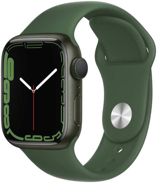 Часы Apple Watch Series 7 GPS 41мм корпус из алюминия Зеленый + ремешок Зеленый (MKN03RU/A) 23214770