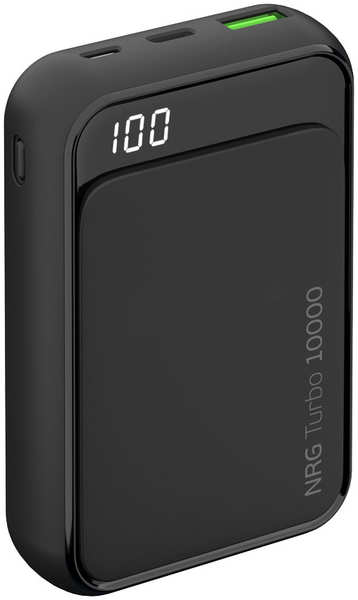 Внешний аккумулятор Deppa NRG Turbo Compact LCD 10000 mAh QC 3.0 Black 23266826