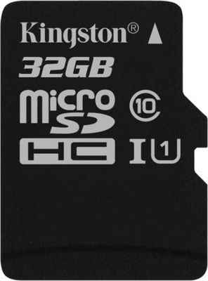 Карта памяти MicroSDHC Kingston 32GB Class10 UHS-I c адаптером SDCS/32GB Black 23626850