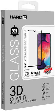 Стекло защитное Hardiz Samsung Galaxy A50 3D Full Glue черная рамка