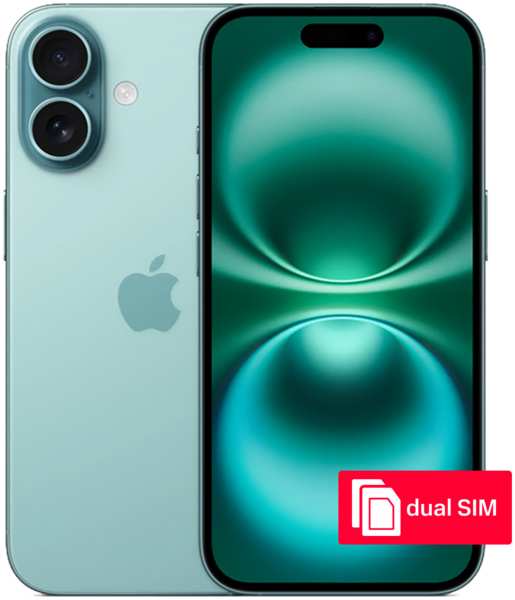 Смартфон Apple iPhone 16 Plus 256Gb SIM + SIM Teal