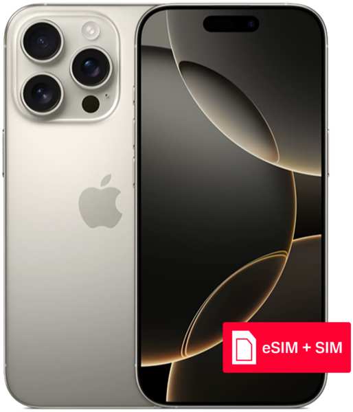 Смартфон Apple iPhone 16 Pro 1Tb eSIM + SIM Natural Titanium 23933502