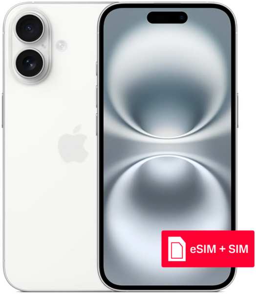 Смартфон Apple iPhone 16 Plus 256Gb eSIM + SIM White 23933904