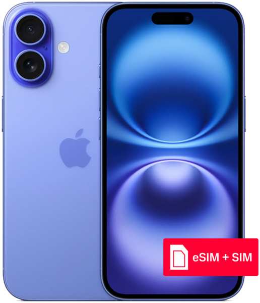 Смартфон Apple iPhone 16 Plus 512Gb eSIM + SIM Ultramarine