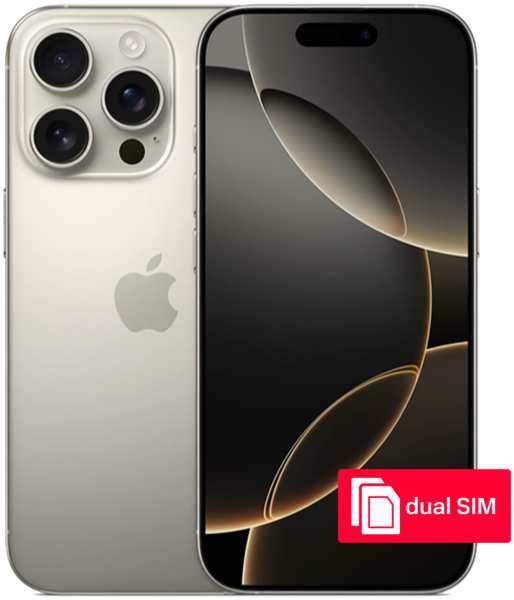 Смартфон Apple iPhone 16 Pro 1Tb SIM + SIM Natural Titanium 23935404