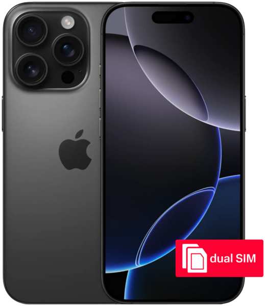 Смартфон Apple iPhone 16 Pro 1Tb SIM + SIM Black Titanium 23935423