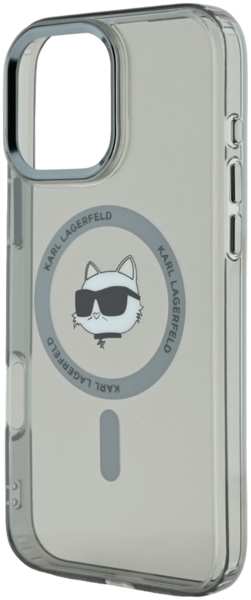 Чехол-накладка Karl Lagerfeld iPhone 16 Pro Max MAGSAFE IML CASE METAL CAMERA FRAME AND BUTTONS CHOUPETTE HEAD PRINTED Черный 23938326