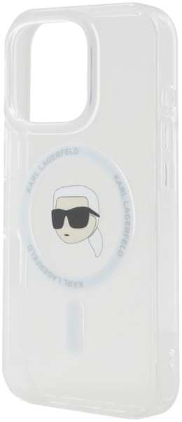 Чехол-накладка Karl Lagerfeld iPhone 16 Pro Max MAGSAFE IML CASE METAL CAMERA FRAME AND BUTTONS KARL HEAD PRINTED LOGO