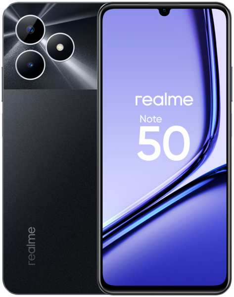 Смартфон realme Note 50 4/256 Гб Черный 23939654