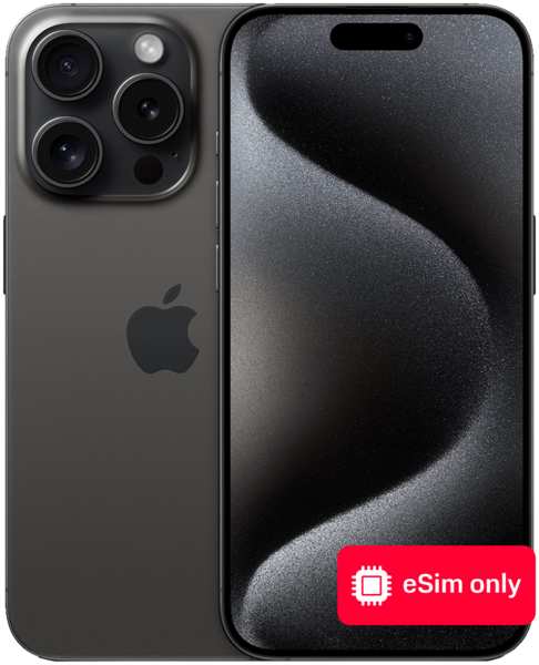 Смартфон Apple iPhone 15 Pro 256Gb eSIM only Черный титан 23945082