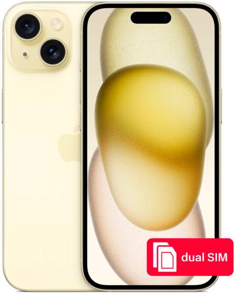 Смартфон Apple iPhone 15 512Gb SIM + SIM Желтый 23945604