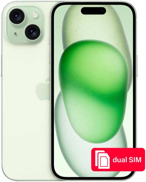 Смартфон Apple iPhone 15 512Gb SIM + SIM Зеленый 23945696