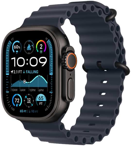 Часы Apple Watch Ultra 2 (2024) Black Titanium +ремешок Ocean Band navy 23954003