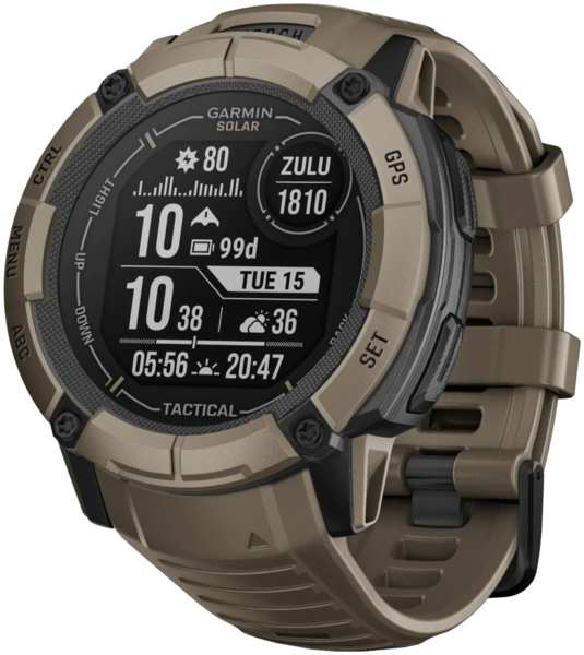 Часы Garmin Instinct 2X Solar Tactical Edition Коричневые